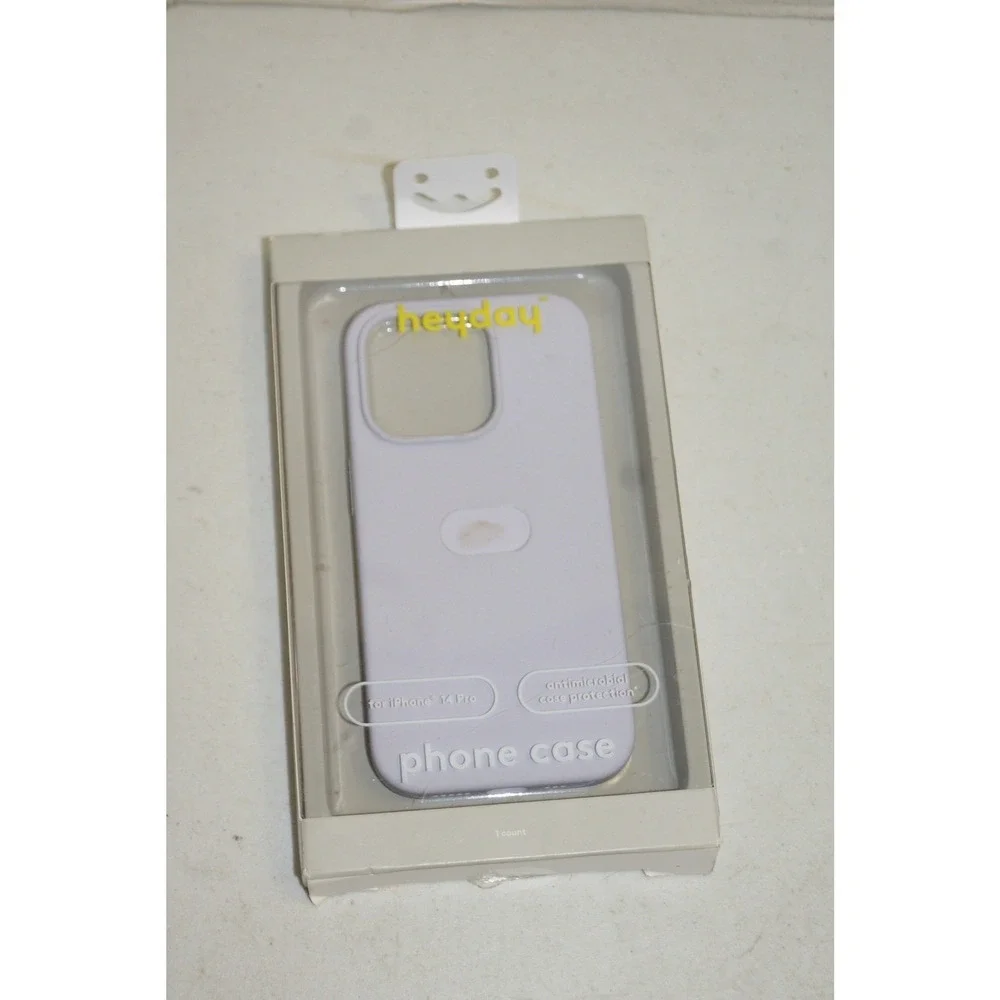 Heyday iPhone 14 Pro Case Soft Purple Silicone Antimicrobial Protective Cover